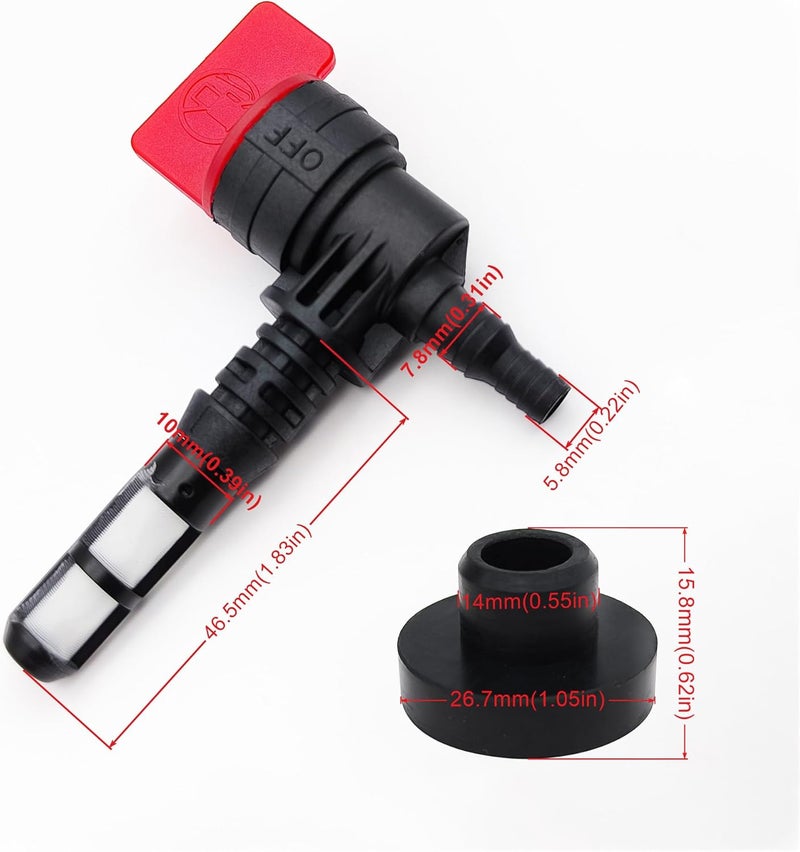 Strongthium 192980GS 90 Degree Fuel Shut Off Valve Fuel Tank Grommet Bushing For 208961 - Image 2